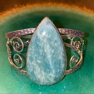 Caribbean Amazonite Natural Gemstone cuff